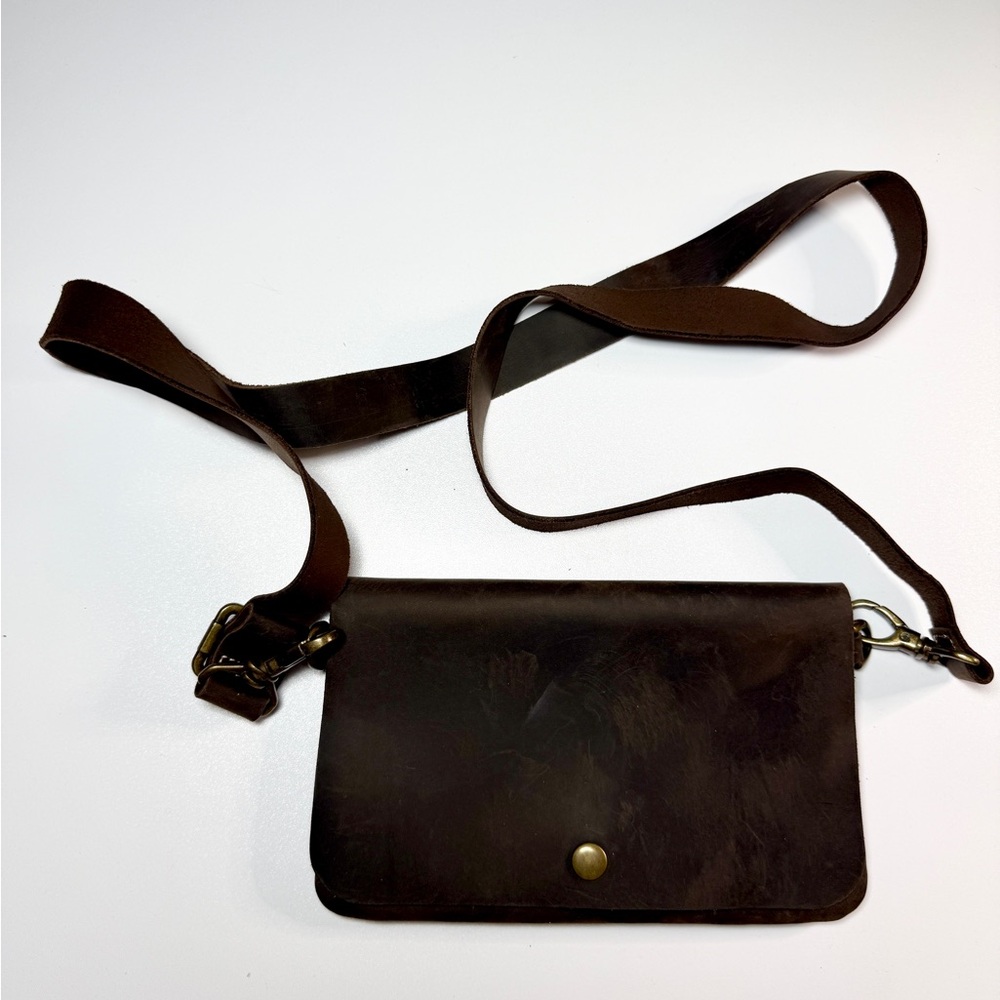 Brown Yukon Leather Belt Bag